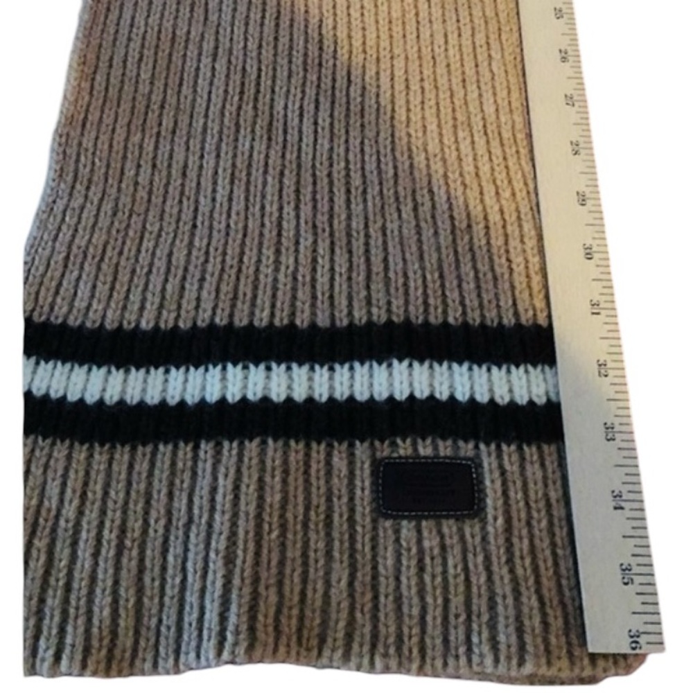 Coach XL knit wool scarf 72” long pic taken while folded  long enough - Picture 10 of 10